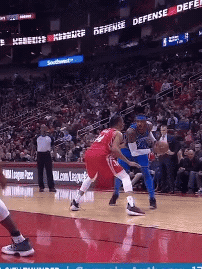 Basketball Game With Crowd And Defense Sign GIF