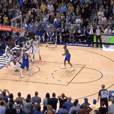 Basketball Game With Crowd And State Farm Ad GIF