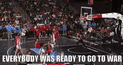 Basketball Game With Crowd Saying Everybody Was Ready To Go To War
