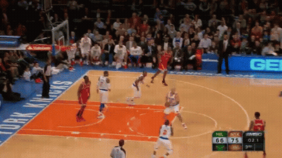 Basketball Game With Crowd Score 66-75 GIF