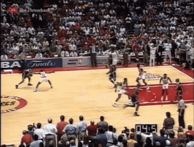 Basketball Game With Finals Sign And Crowd GIF