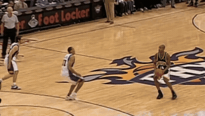 Basketball Game With Foot Locker Sign GIF