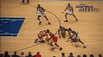 Basketball Game With Gatorade Logo GIF