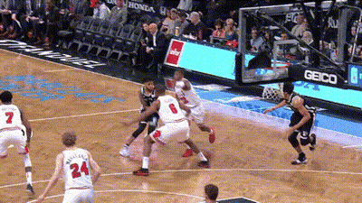 Basketball Game With Geico Ad GIF