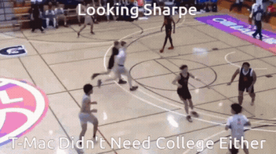 Basketball Game With Looking Sharpe Above GIF