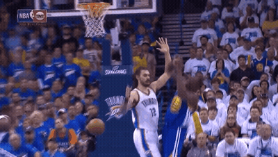 Basketball Game With NBA Sign And Crowd GIF