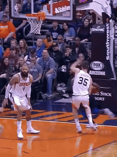 Basketball Game With Player In Number 35 Jersey GIF