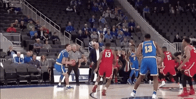 Basketball Game With Referee And Players 13 And 15 GIF