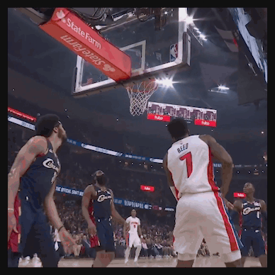 Basketball Game With State Farm Banner GIF