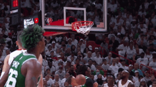 Basketball Game With Tissot Logo On Scoreboard GIF