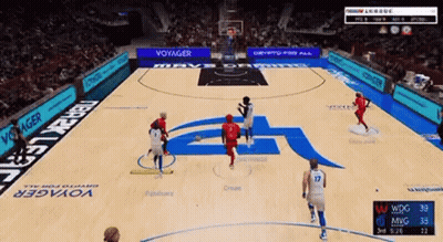Basketball Game With Voyager Ad GIF