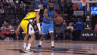 Basketball Game With Welcome To The NBA Sign GIF