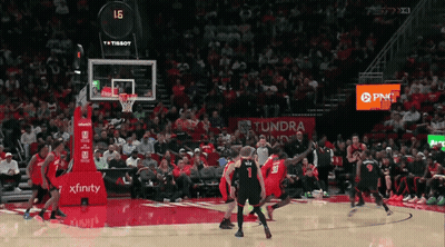 Basketball Game With Xfinity Sign GIF