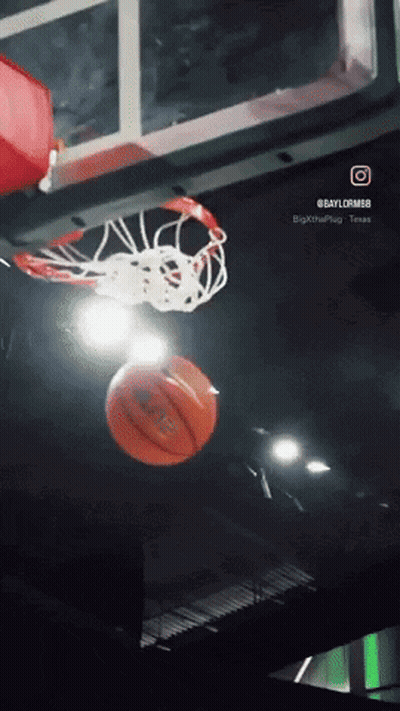 Basketball Going Through Hoop #Baylormbb GIF