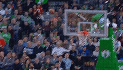 Basketball Going Through Hoop In Front Of Crowd GIF
