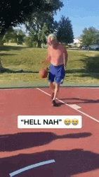 Basketball Grandpa Oh Hell No GIF