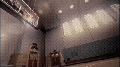 Basketball Hoop In Gym GIF