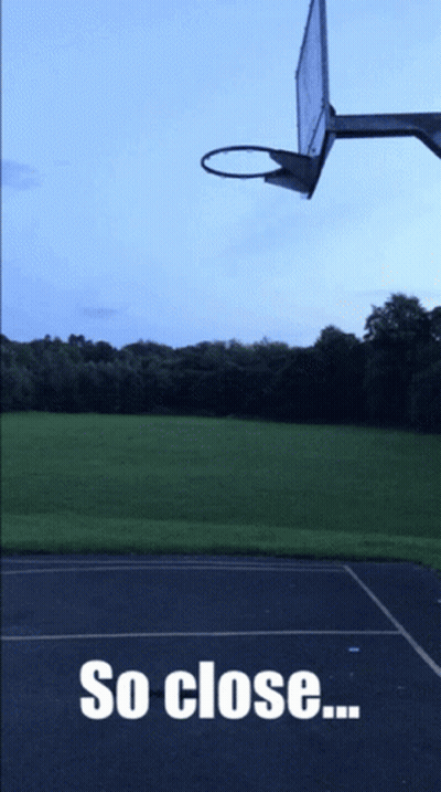 Basketball Hoop With So Close GIF