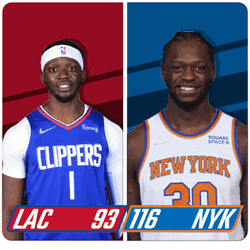 Basketball Nba Clippers Knicks Scorecard