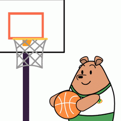 Basketball Pants Bear Slam Dunk