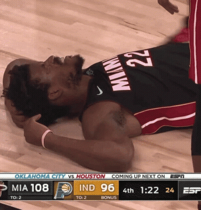 Basketball Player #22 Laying On Floor GIF