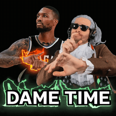 Basketball Player And Wig Man Dame Time Poster GIF