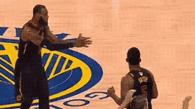 Basketball Player Arms Outstretched On Court GIF