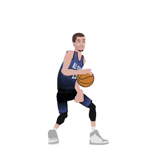Basketball Player Celebrating Sticker