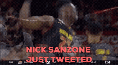 Basketball Player Celebrating Nick Sanzone Just Tweeted GIF