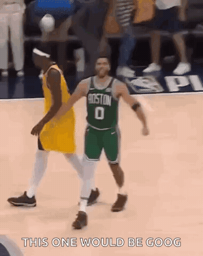 Basketball Player Dancing In Green Jersey GIF
