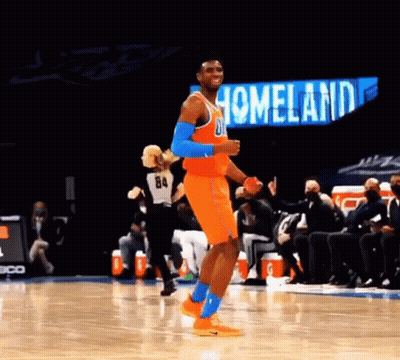 Basketball Player Dancing On Court Saying Homeland GIF