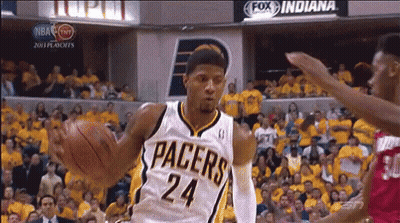 Basketball Player Dribbling For Pacers GIF