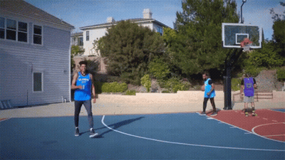 Basketball Player Dribbling Lakers Jersey GIF