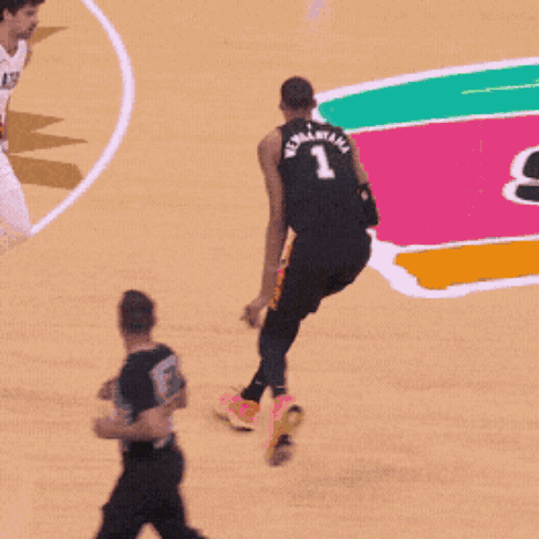 Basketball Player Dribbling Number 1 GIF