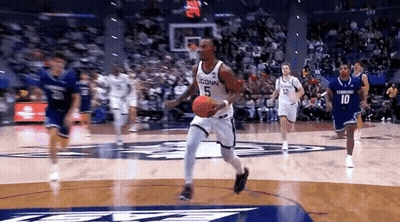 Basketball Player Dribbling Number 5 GIF