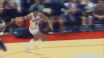Basketball Player Dribbling Number 8 GIF