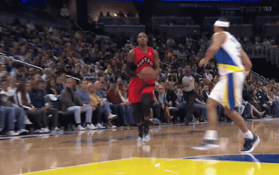 Basketball Player Dribbling Raptors Jersey GIF