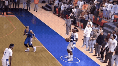 Basketball Player Dribbling With Free On Shorts GIF