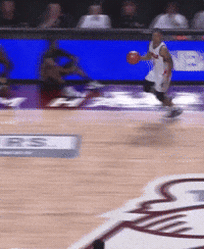 Basketball Player Dribbling With PS Logo GIF