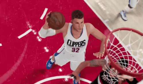 Basketball Player Flying With Ball GIF