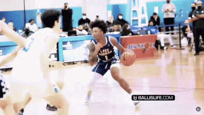 Basketball Player From Lake Norman Dribbling Ball GIF