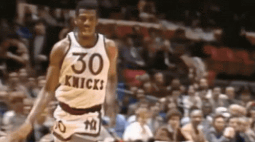 Basketball Player In 30 Knicks Jersey GIF