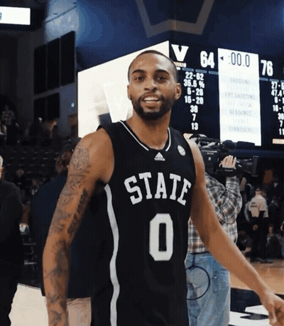 Basketball Player In Black Jersey Number 0 GIF