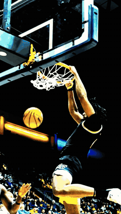 Basketball Player In Black Jersey With Letter S GIF
