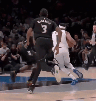 Basketball Player In Black Jersey With Number 3 GIF