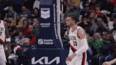 Basketball Player In Blazers 33 Jersey GIF