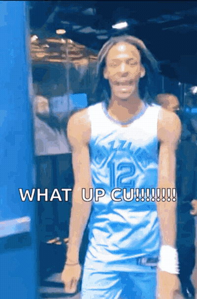 Basketball Player In Blue And White Jersey GIF