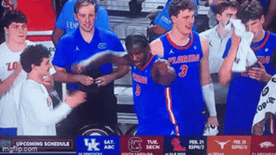 Basketball Player In Blue Florida Jersey GIF