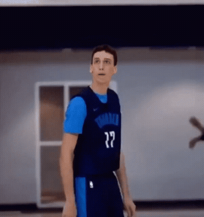 Basketball Player In Blue Jersey GIF