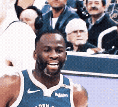 Basketball Player In Blue Jersey With Rakuten GIF